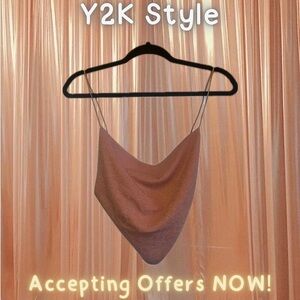 Pink sparkly cropped top